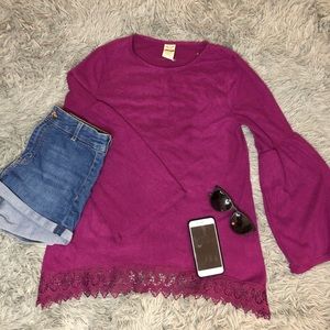 Fuscia Faded Glory Top